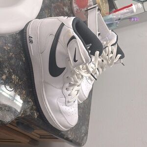 Nike mid top Air Force ones men’s 8 and women’s 9.5-10